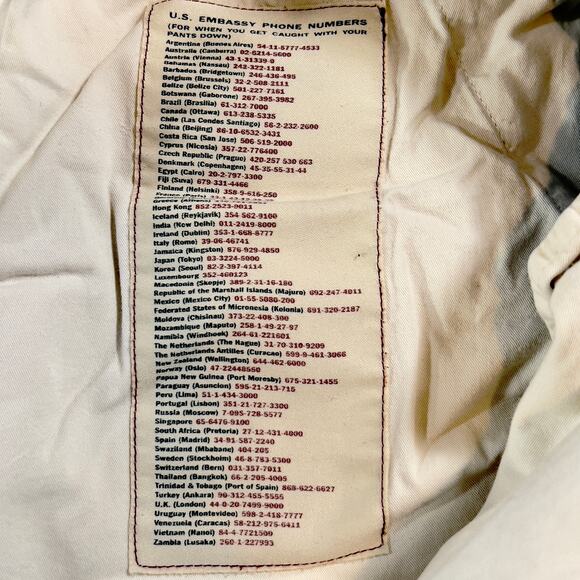 Indigo Palms Chinos Men's W42 Vintage Made in Hong Kong B35TF1T 100% Cotton Blue - Picture 5 of 13